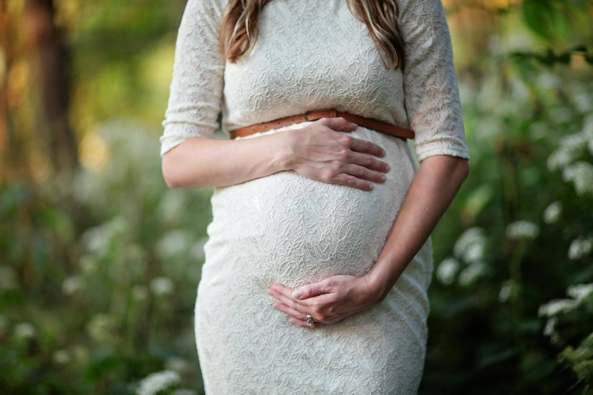Těhotná žena v gynekologické ordinaci