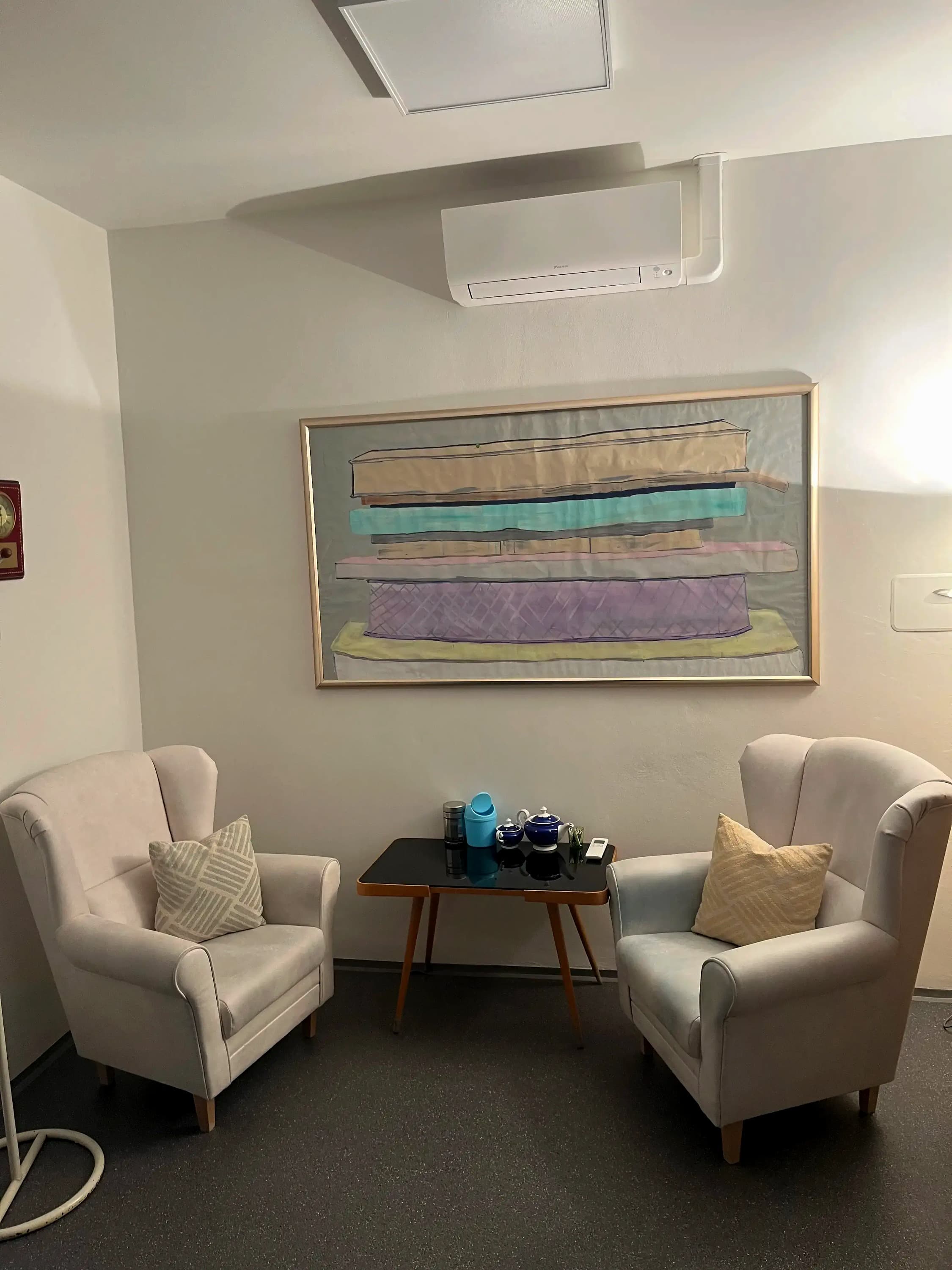 Interiér ordinace pro psychoterapii MUDr. Radima Martiníka